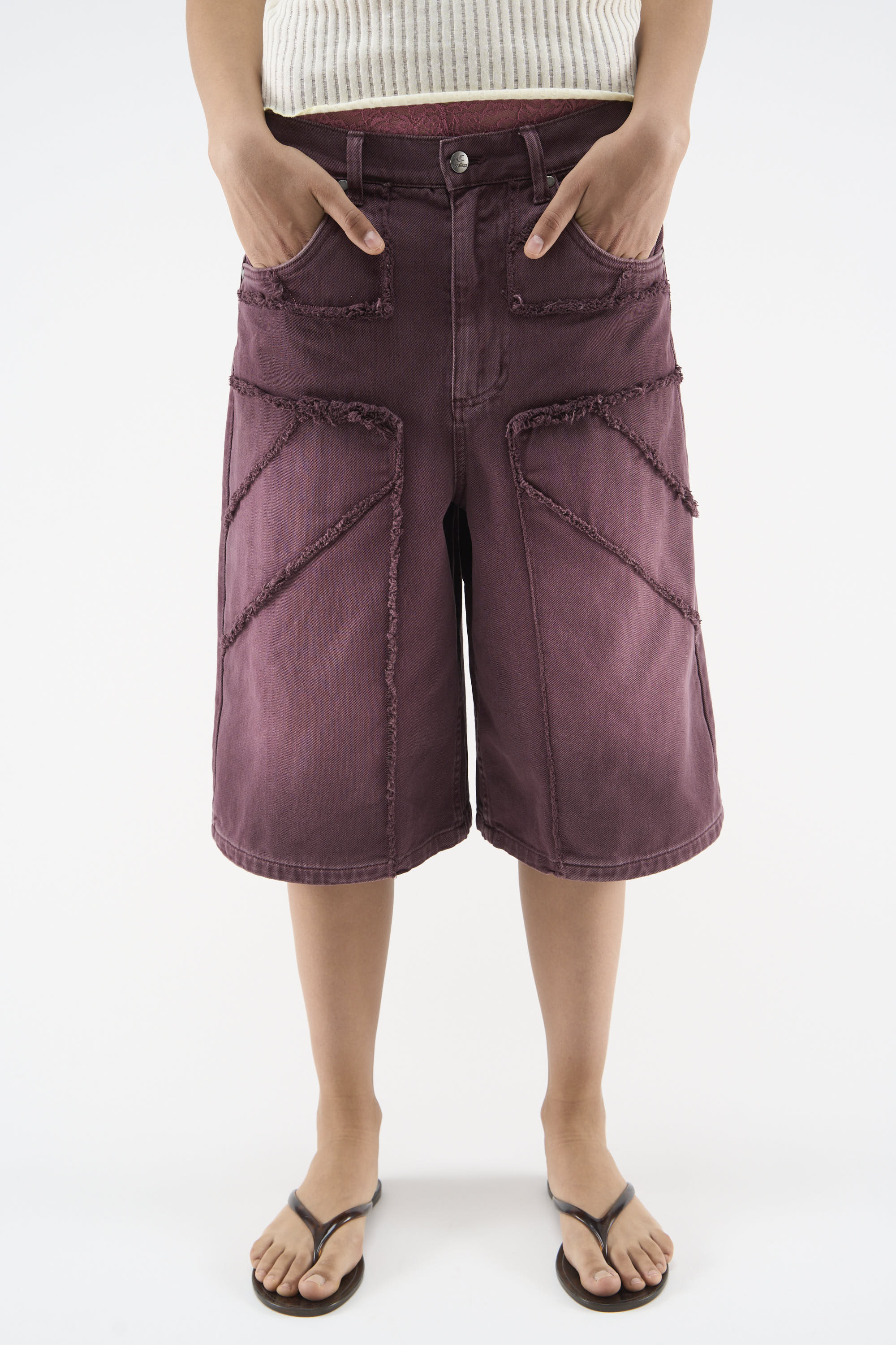 OPS Burgundy Jorts