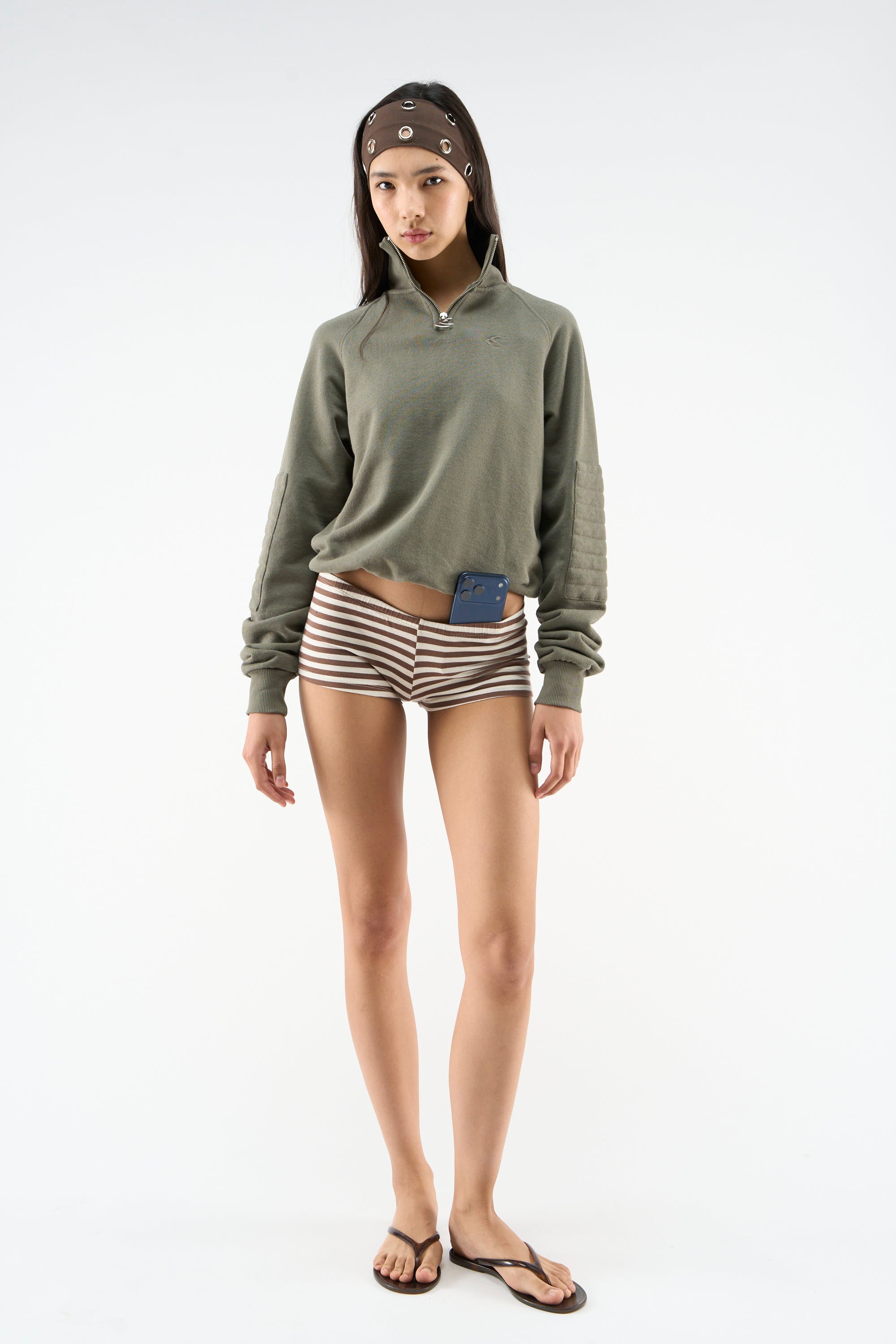 Bow Quarter Green Zip