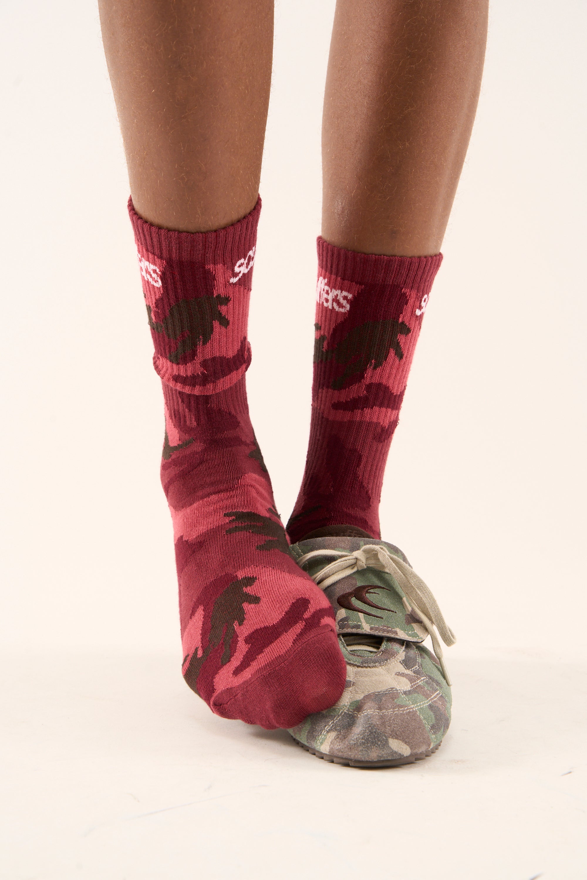 Camo Burgundy Socks