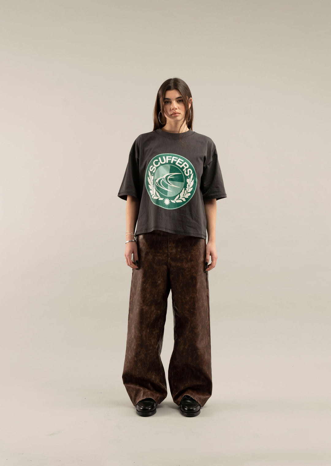 Leather Brown Jumbo Pants – Scuffers