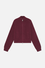 Delore Burgundy Knit Zipper