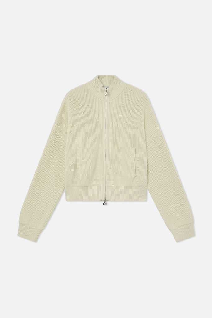 Delore Ecru Knit Zipper