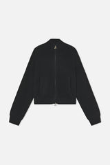 Delore Black Knit Zipper