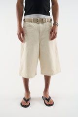 Ribstop Ecru Jorts