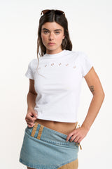 Hole White T-Shirt