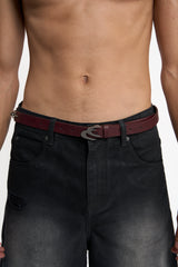 Lock Burgundy Belt