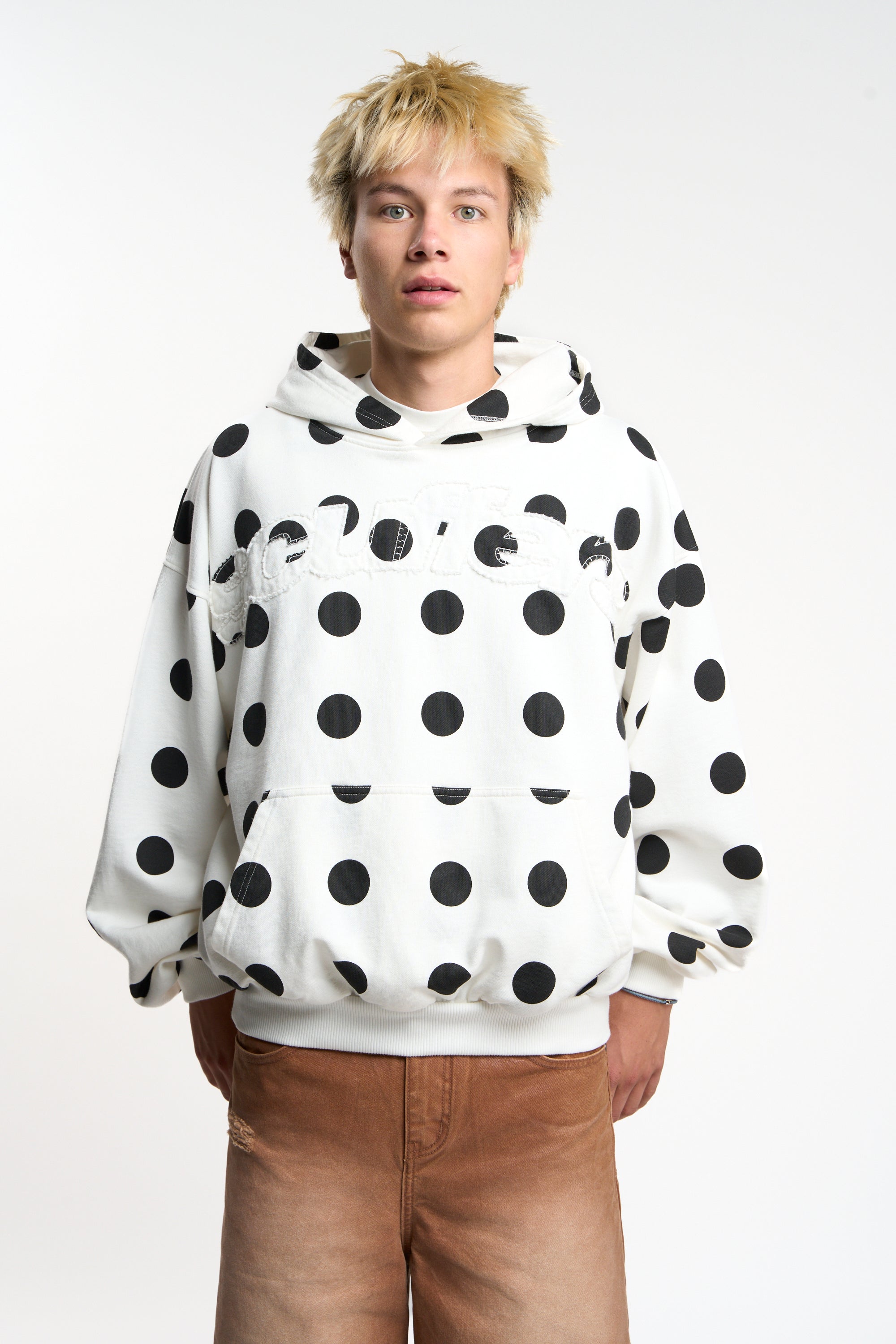 Raw Dots White Hoodie – Scuffers