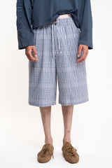 Donguan Blue Checkered Jorts
