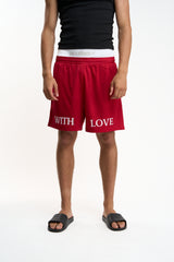 Withlove Red Mesh Shorts
