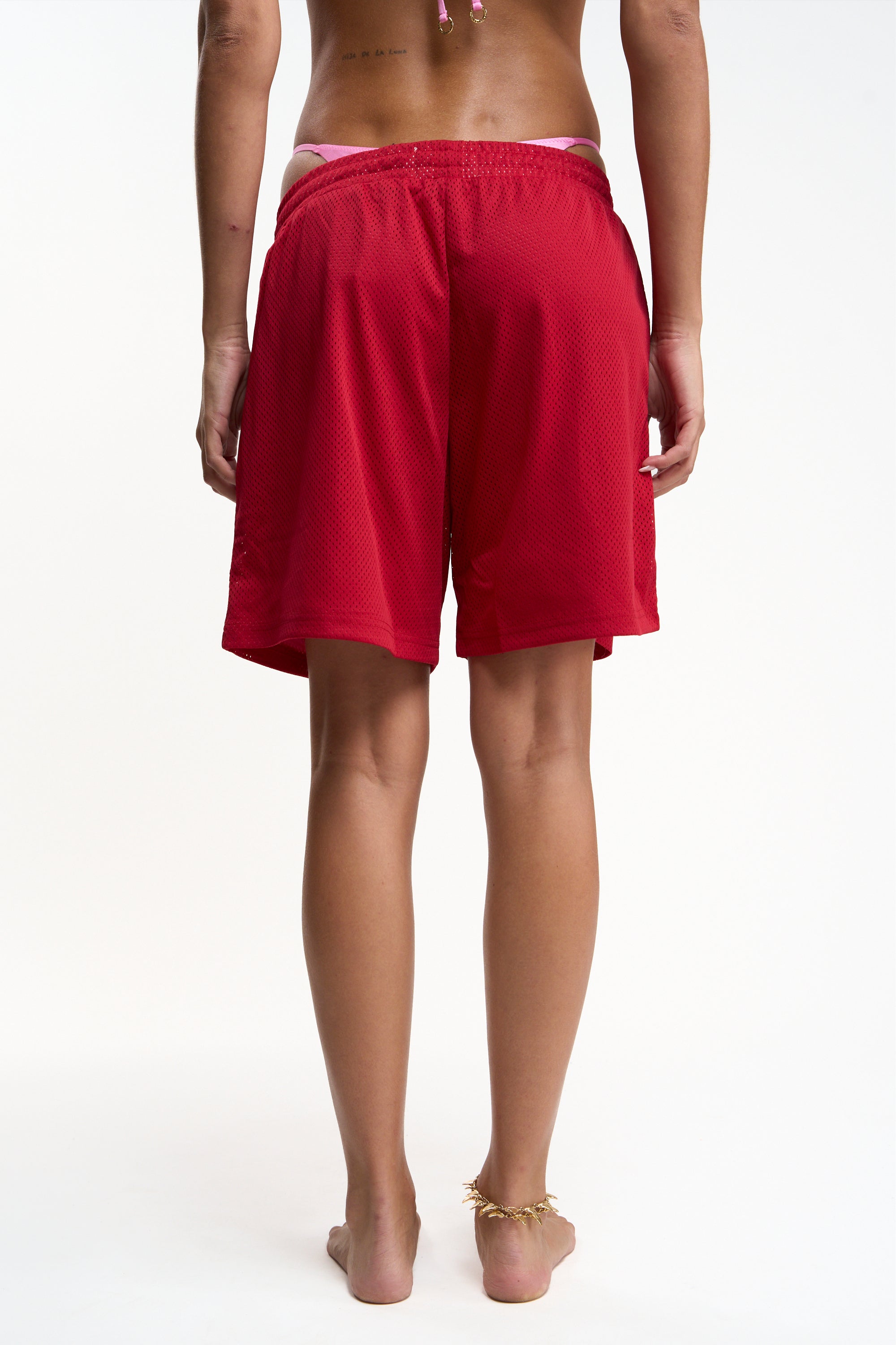 Withlove Red Mesh Shorts