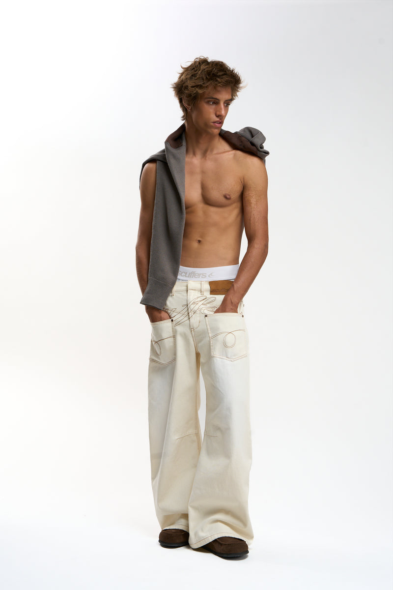 Check Ecru Pants