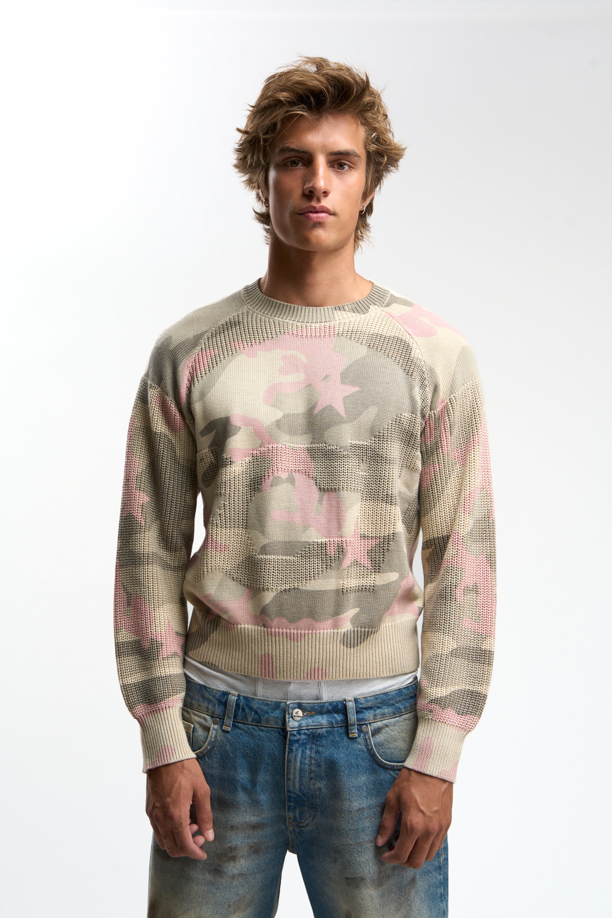 Climax Pink Camo Knit
