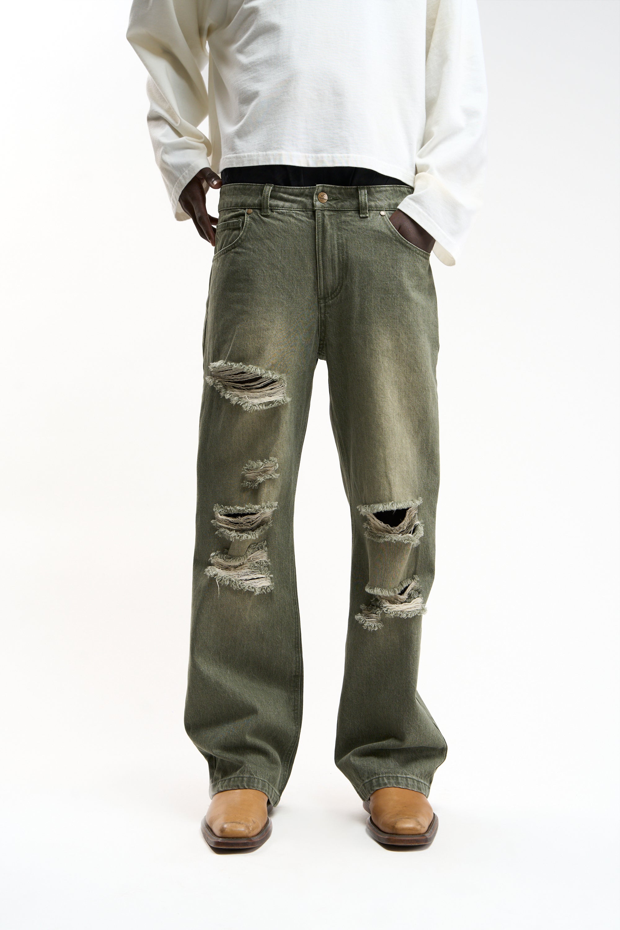 Metal Green Pants