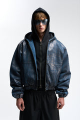 Waxed Dark Denim Work Jacket