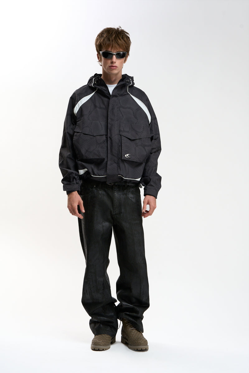 Taxidermy Black Windbreaker