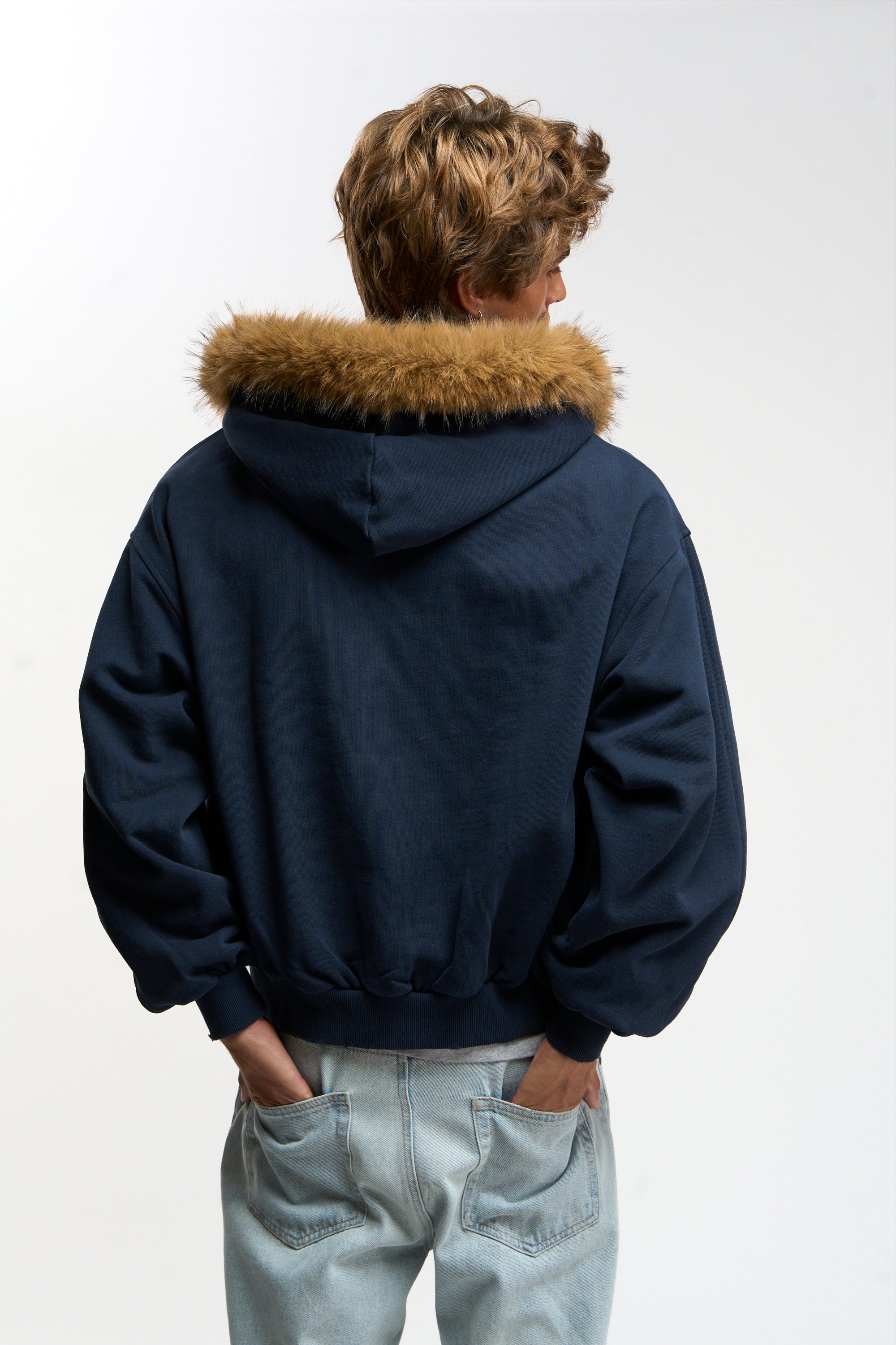 Track Navy Zipper