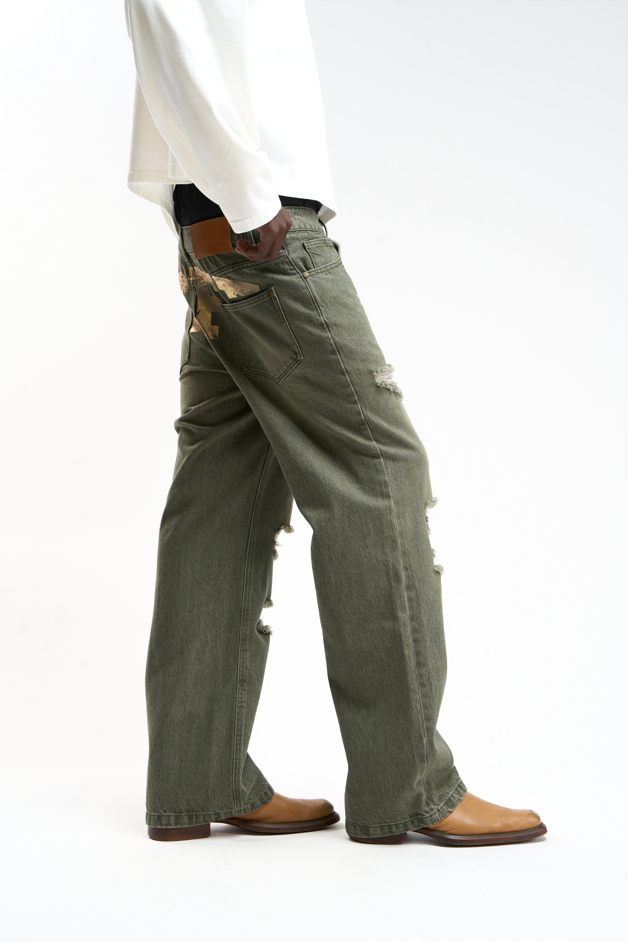 Metal Green Pants