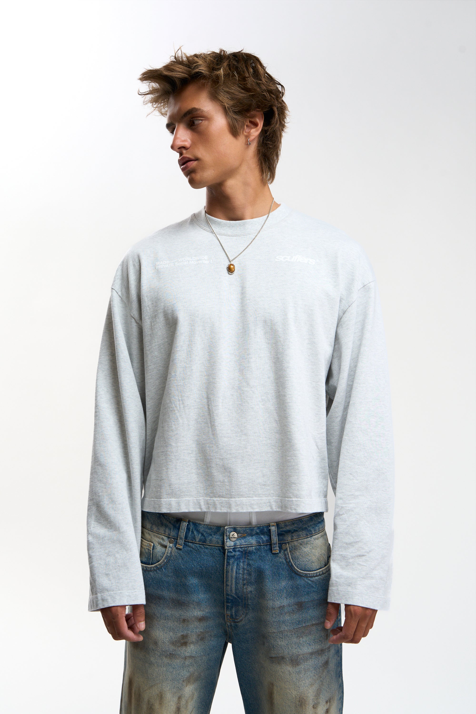 Worldwide Grey Melange Longsleeve