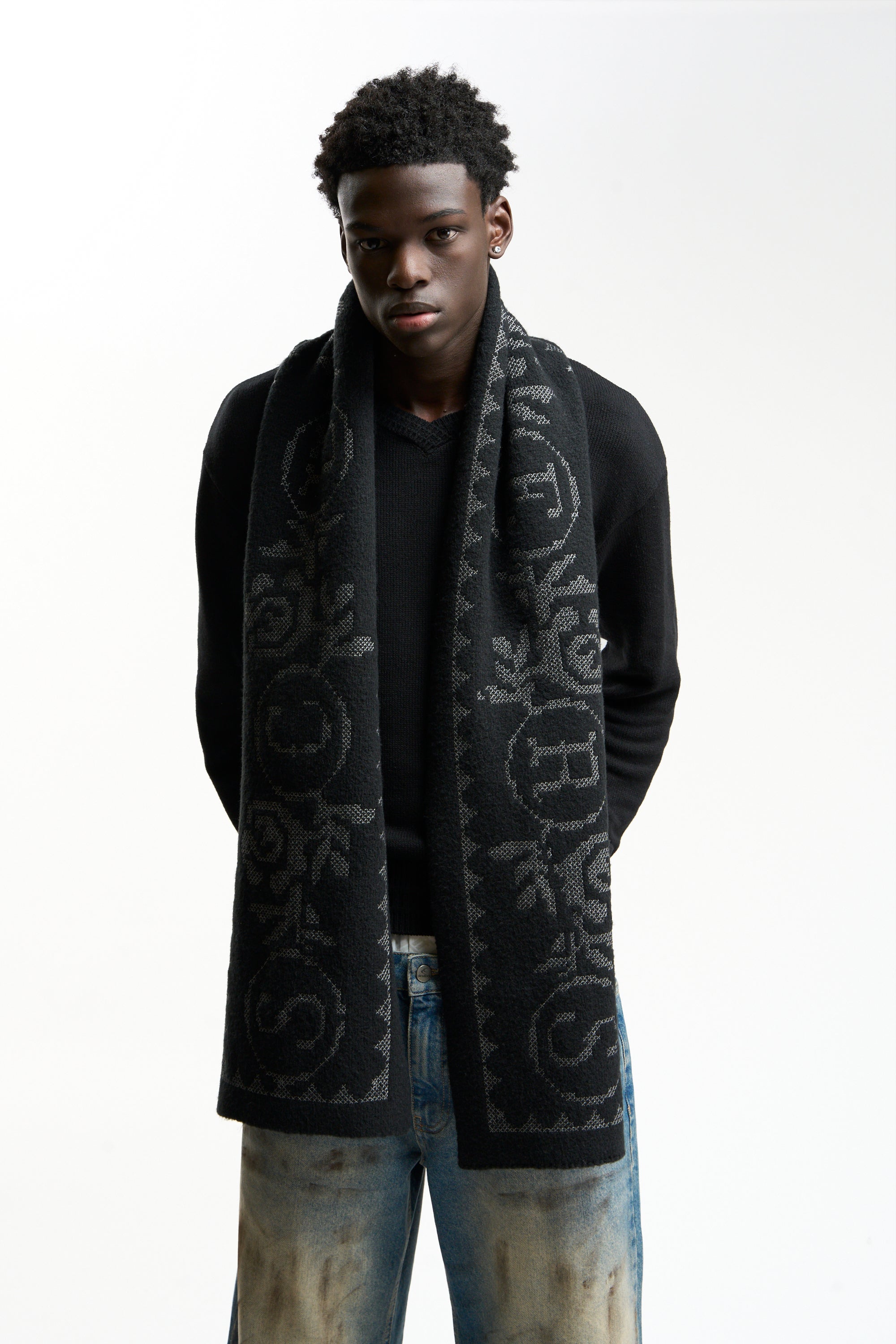 Lace Dark Scarf