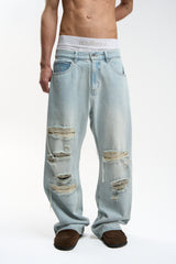 Shanghai Light Blue Pants