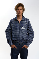 Chamise Checkered Navy Zipper