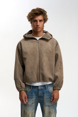 Tech Brown Fur Zip