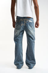 Metal Light Blue Pants