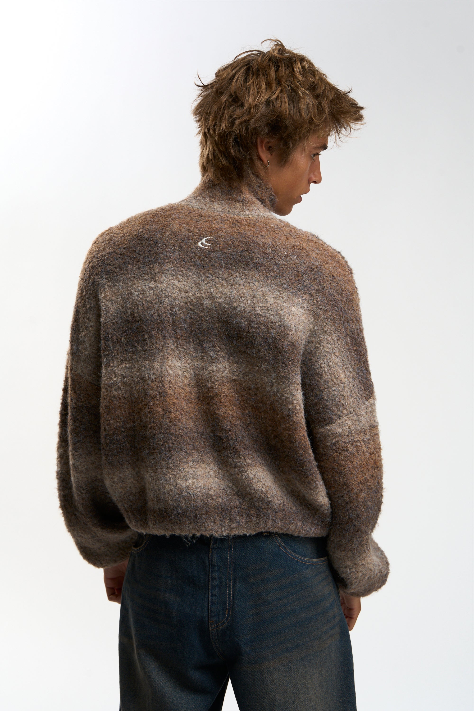 Delorette Brown Knit Zipper