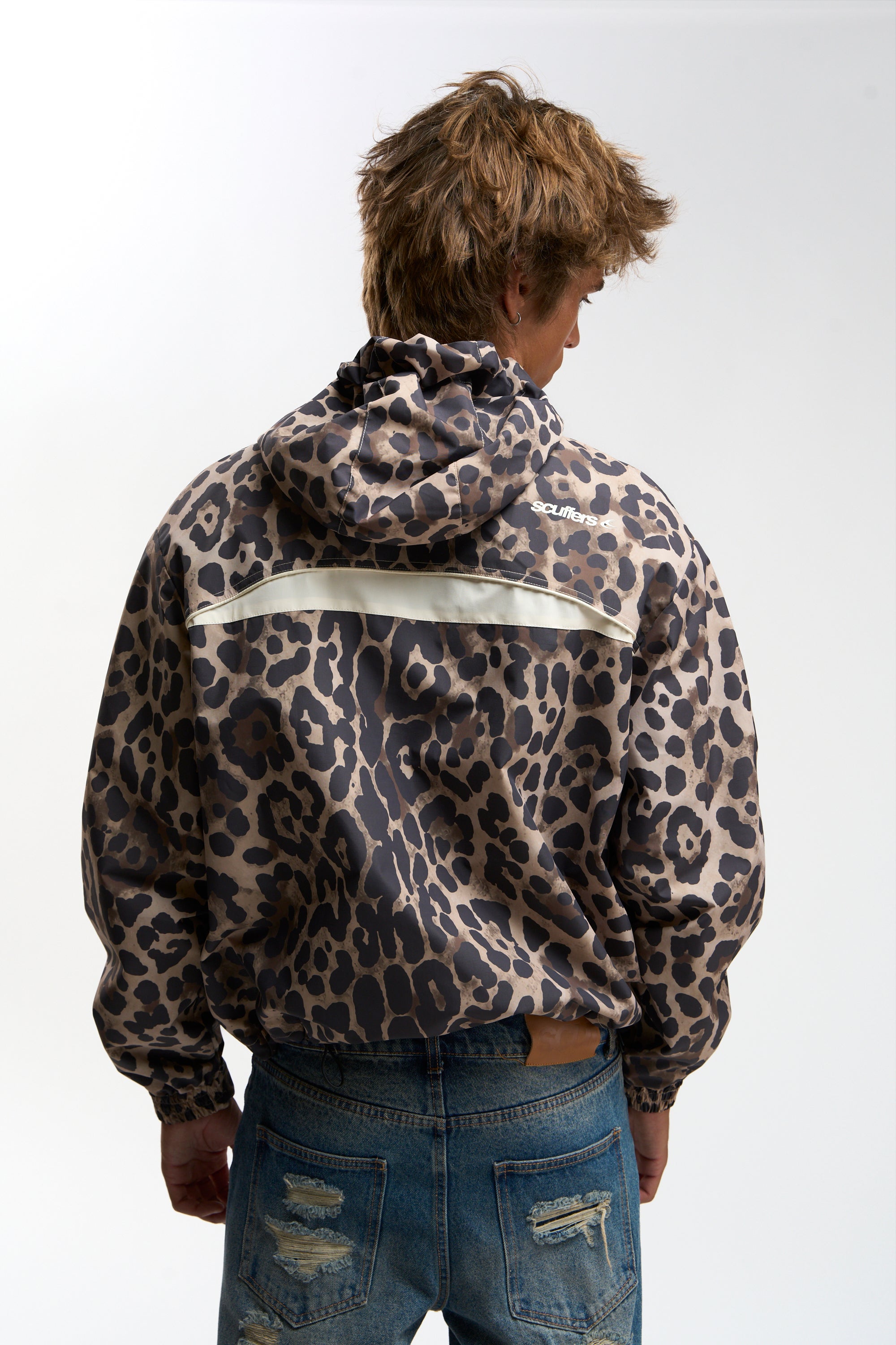 Taxidermy Brown Leopard Windbreaker