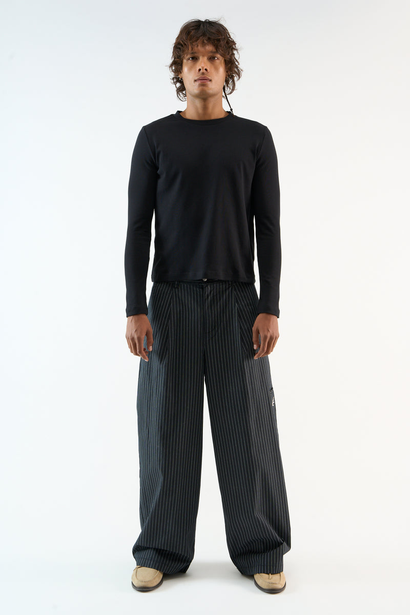 Pinstripe Black Pants