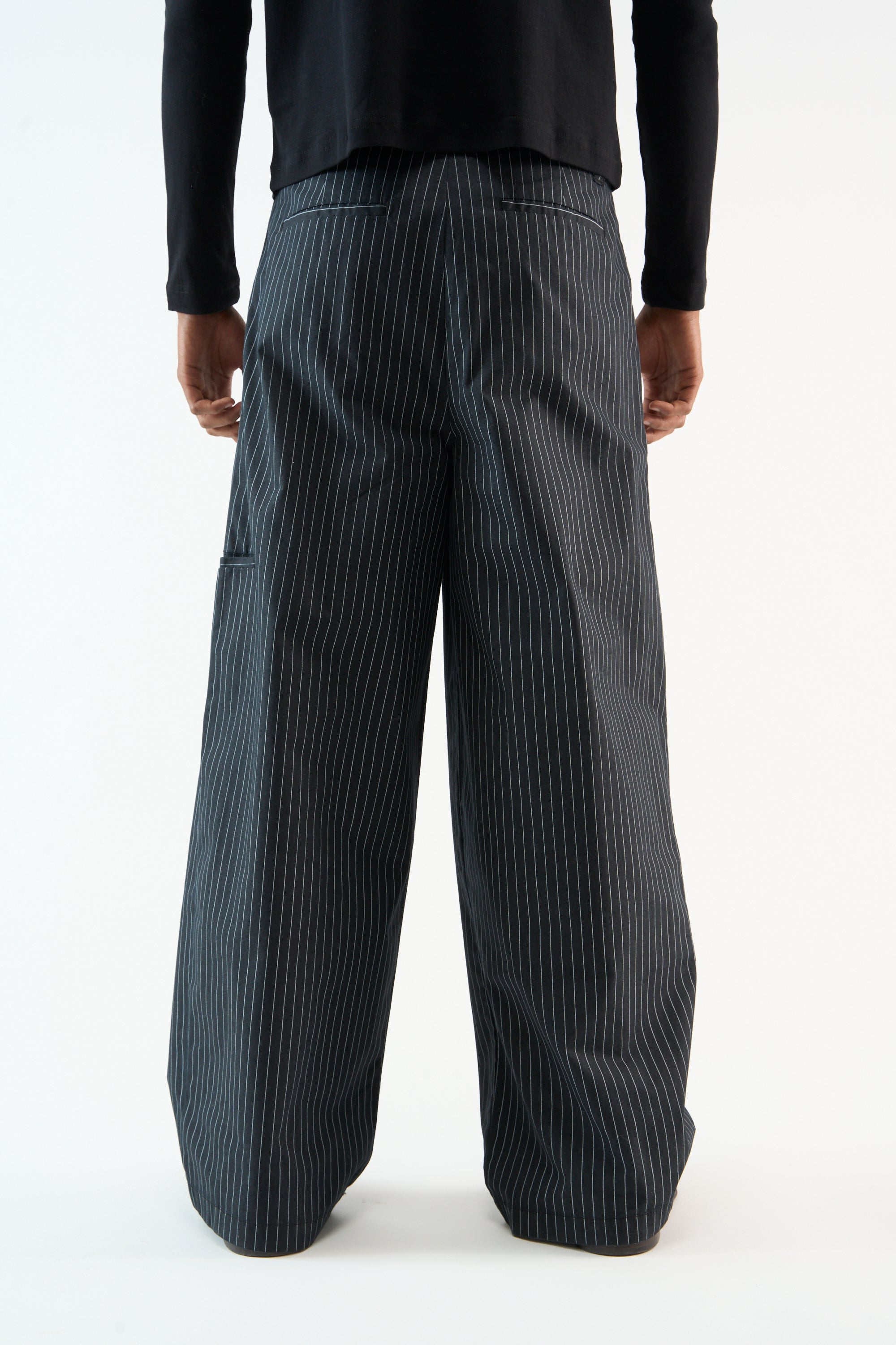 Pinstripe Black Pants