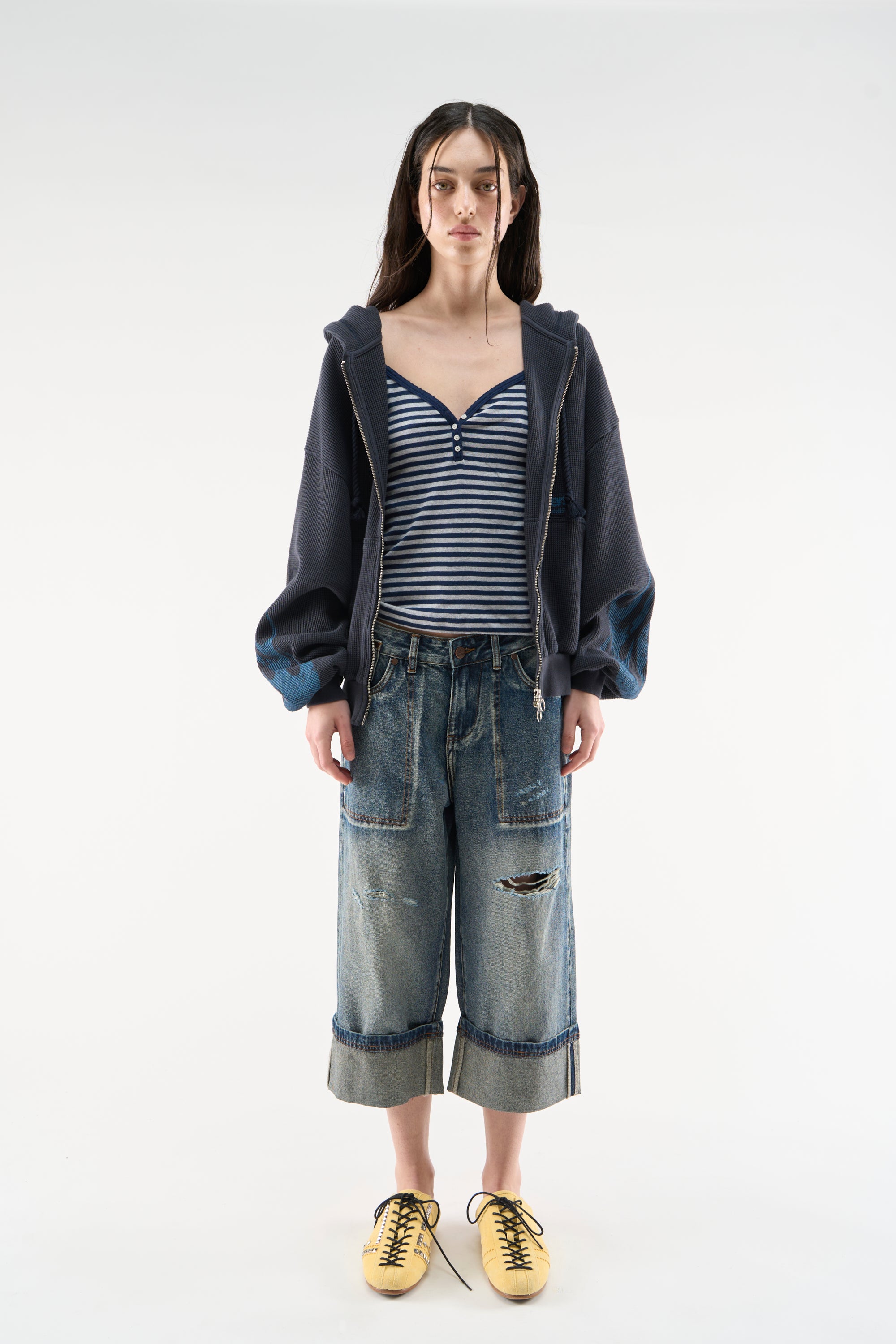 Flame Navy Zipper