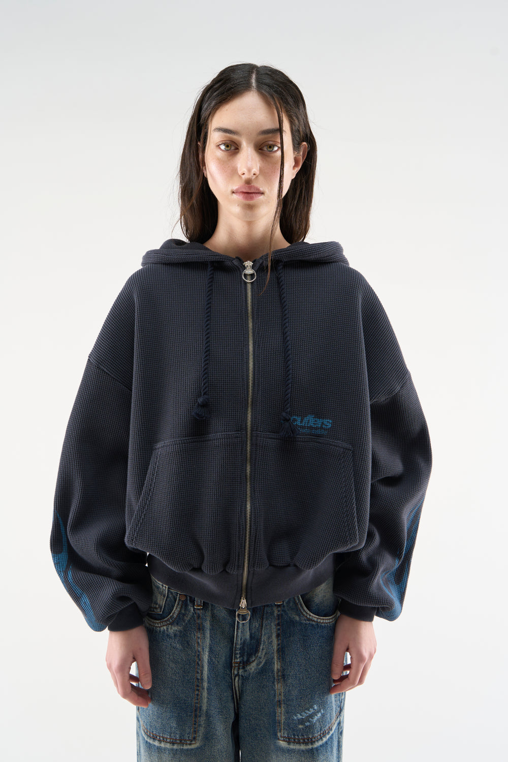 Flame Navy Zipper