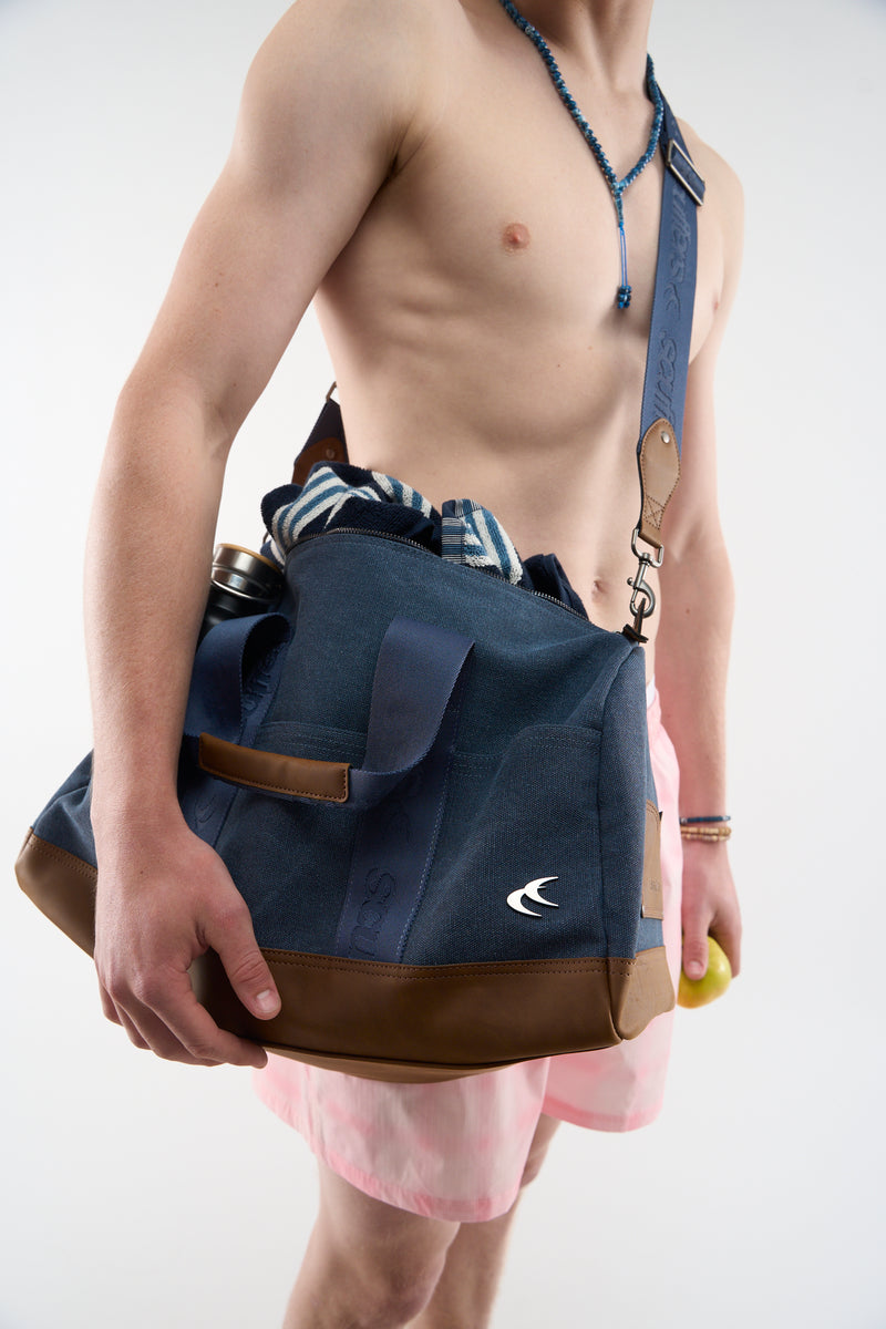 Canvas Navy Duffle Bag