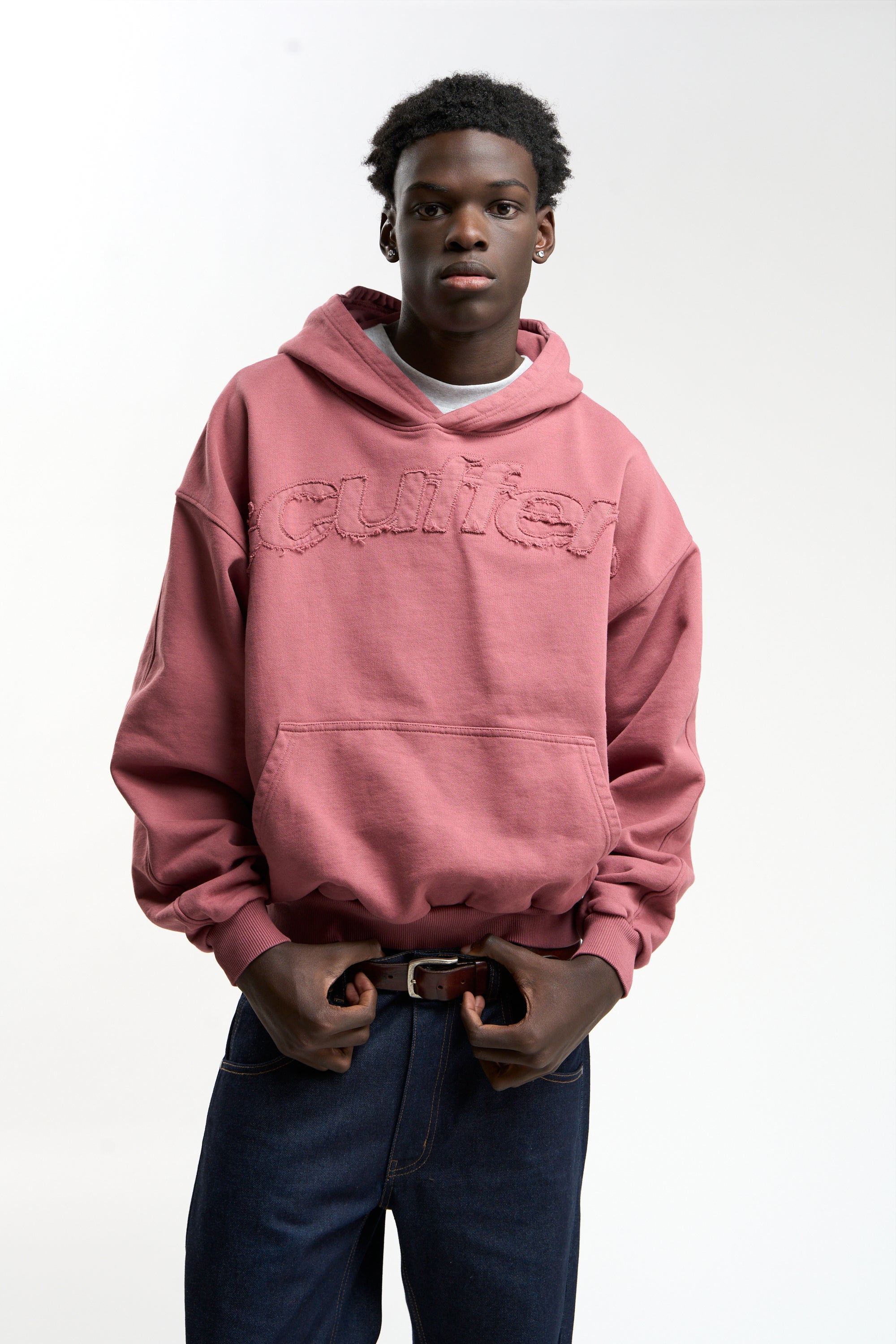 Raw Burgundy Hoodie