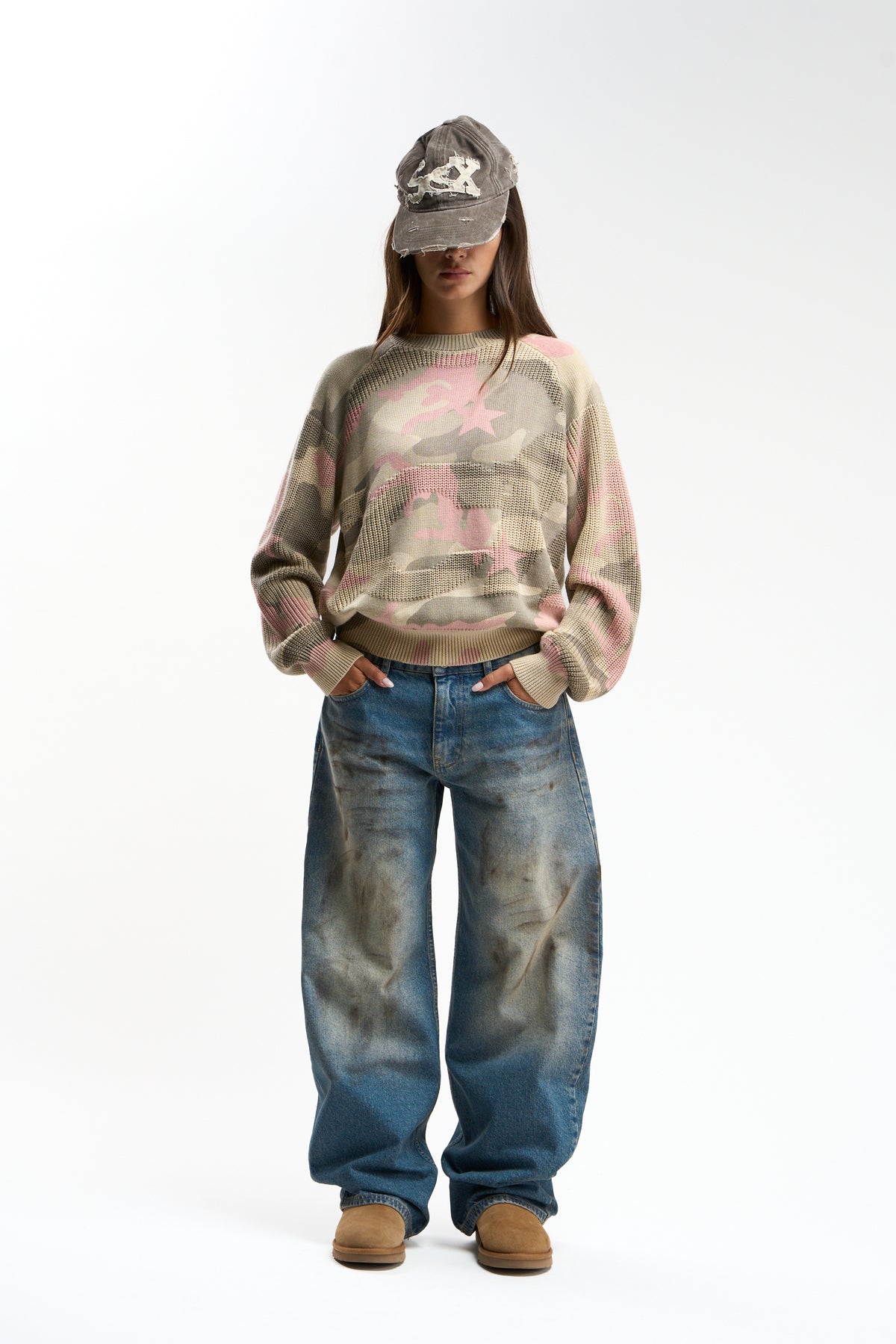 Climax Pink Camo Knit
