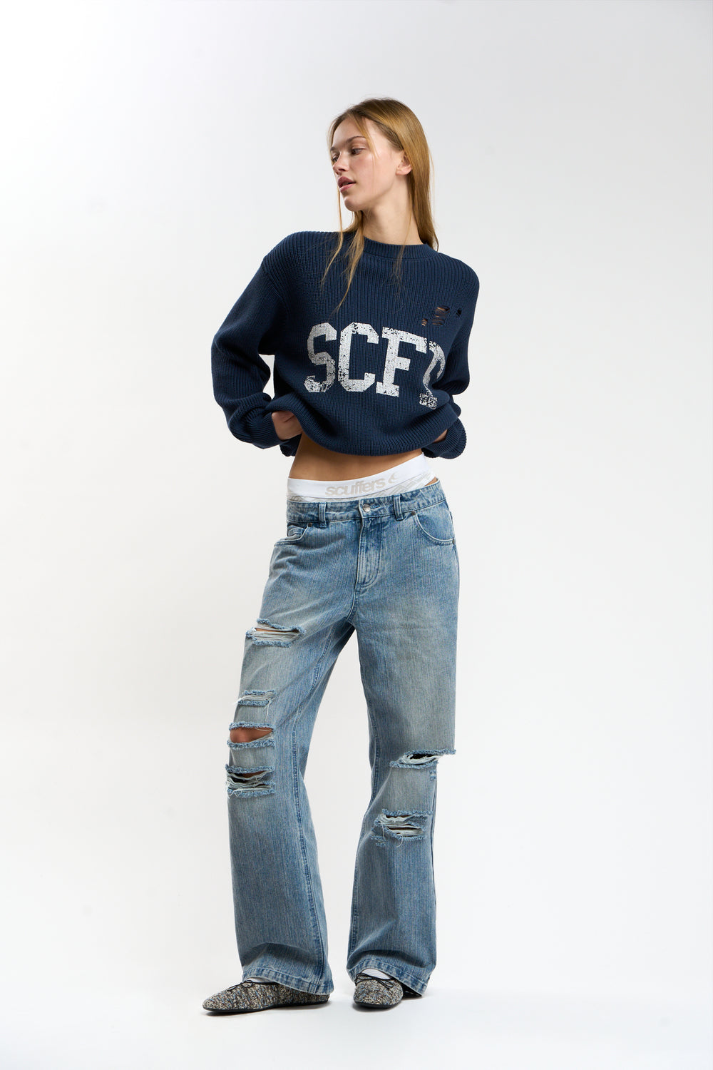 Metal Navy Knit
