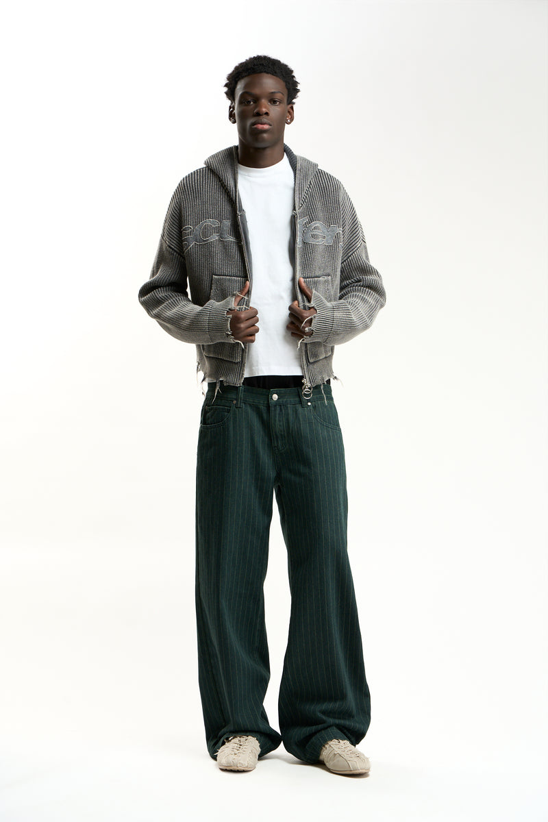 New Light Dark Buzz Knit Zipper