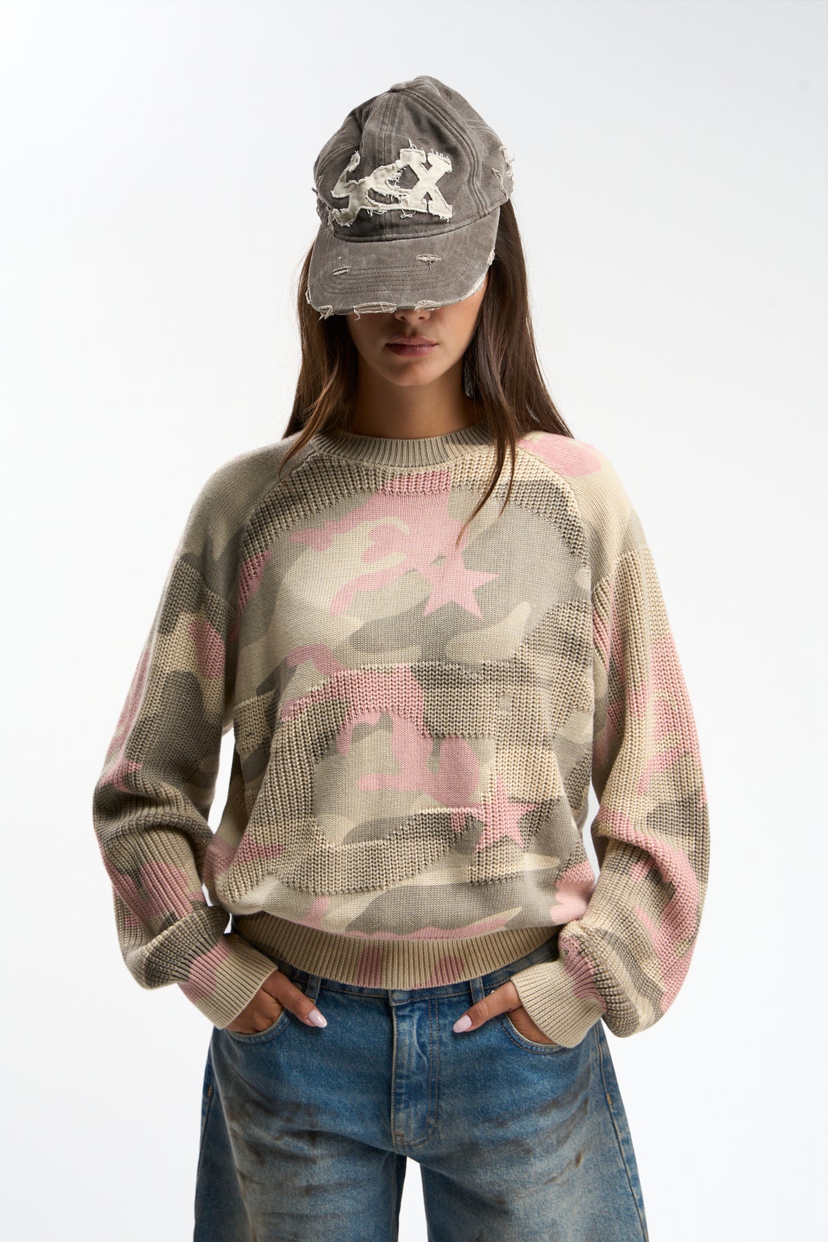 Climax Pink Camo Knit
