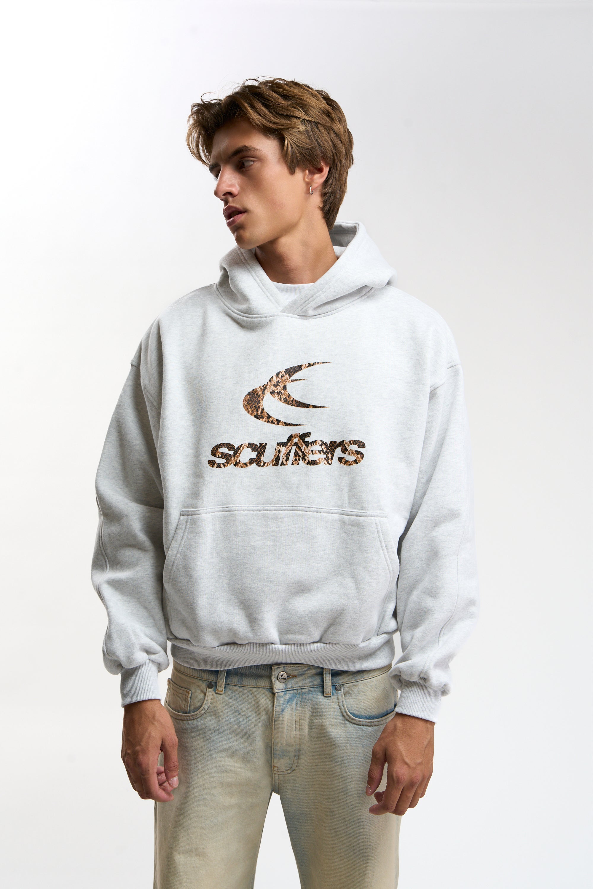 s.y値下げ scuffers スカファー グレー パーカー Safari Grey Hoodie - Oversized Hoodie | Scuffers