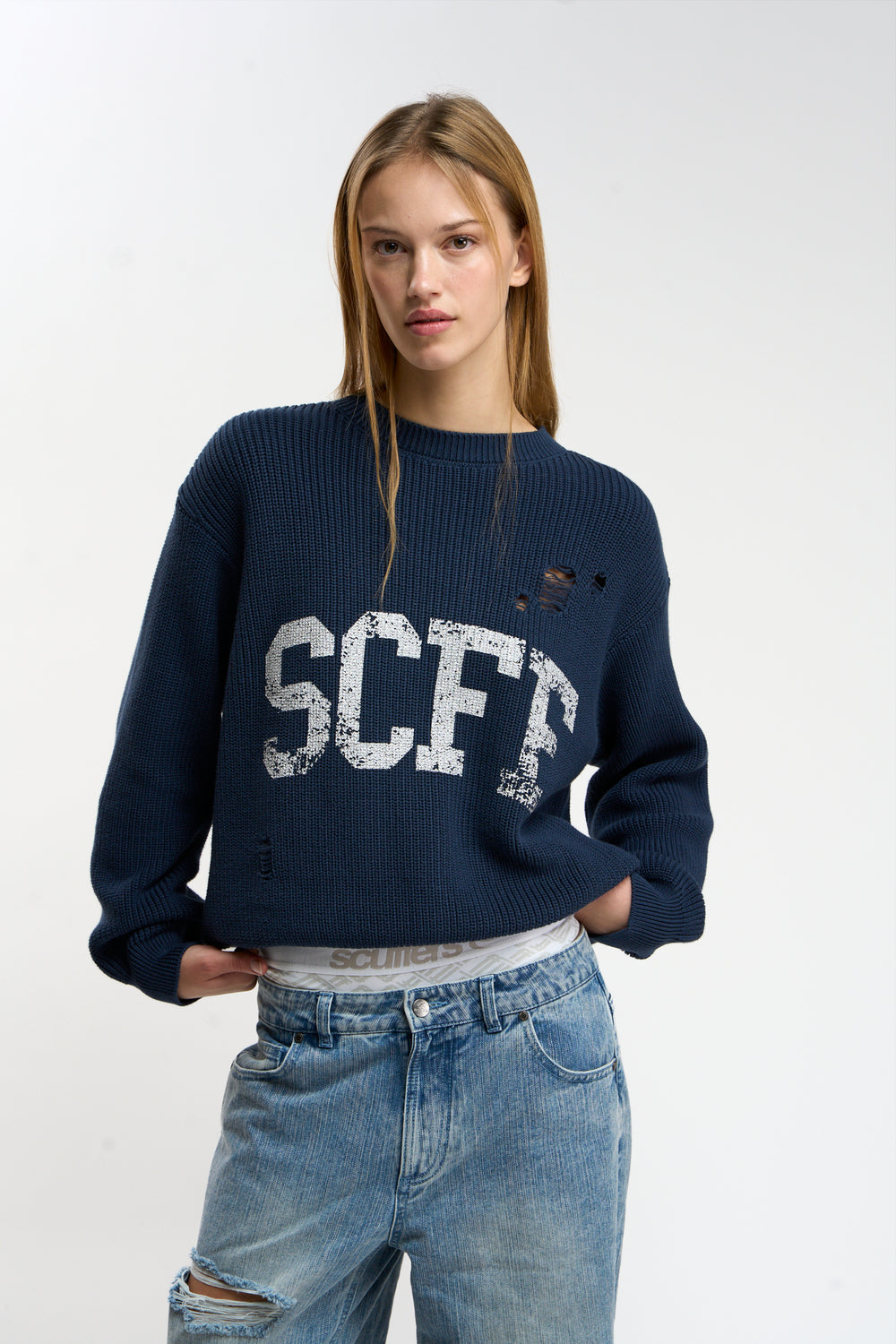 Metal Navy Knit