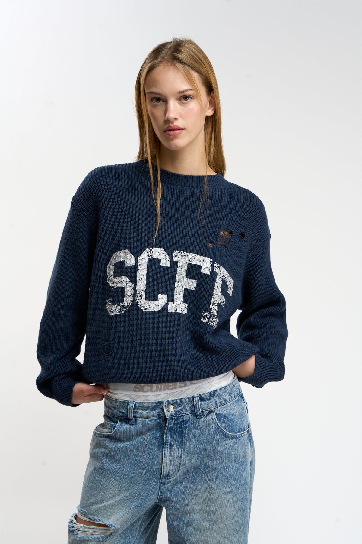 Metal Navy Knit