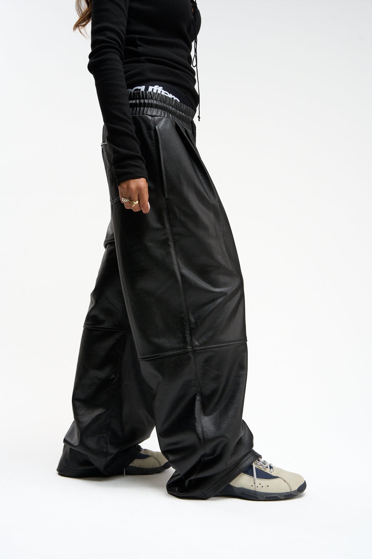 Cuir Black Pants