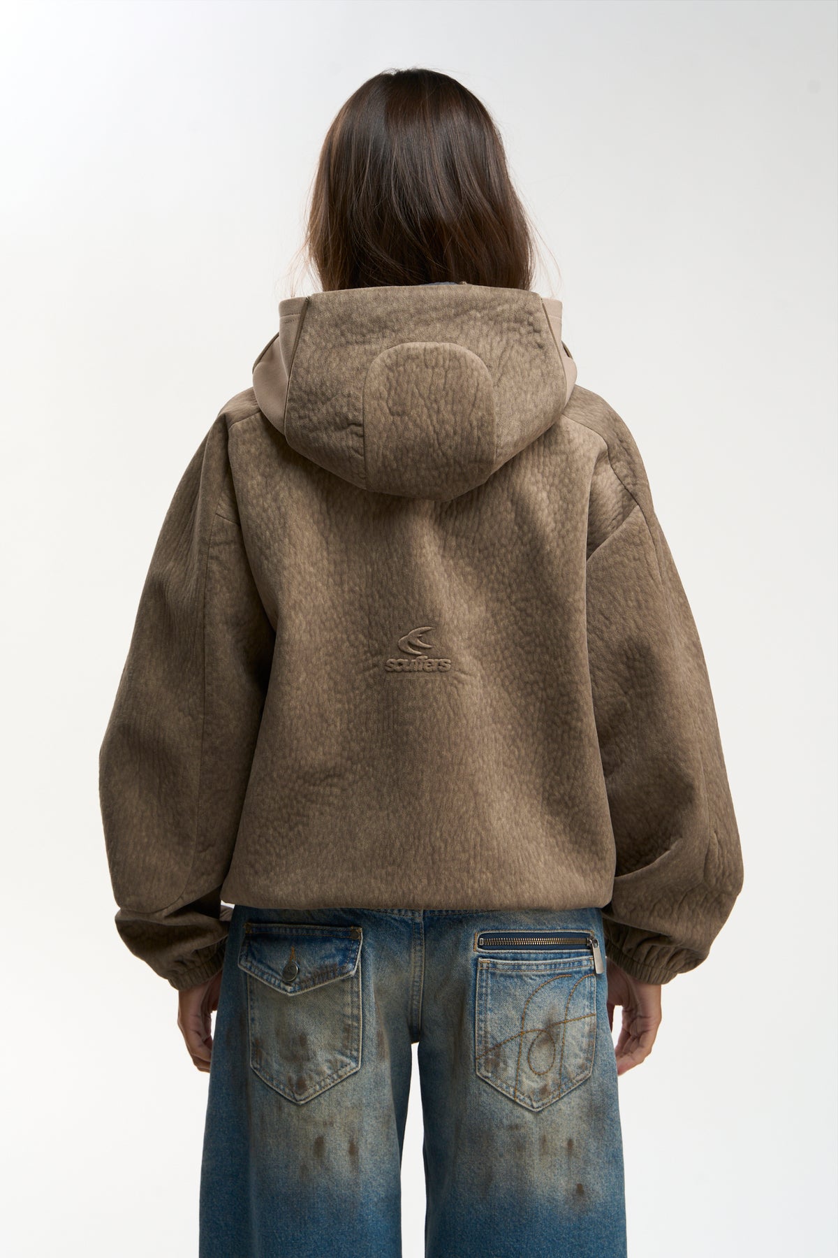 Tech Brown Fur Zip