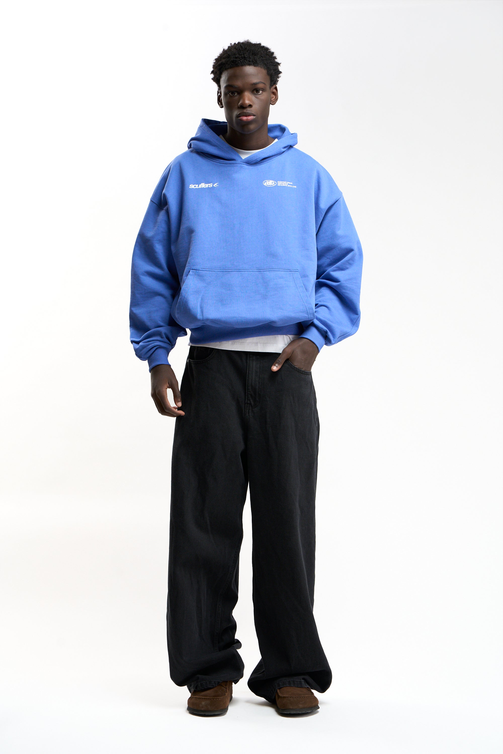 Sign Blue Hoodie - Oversized Hoodie | Scuffers