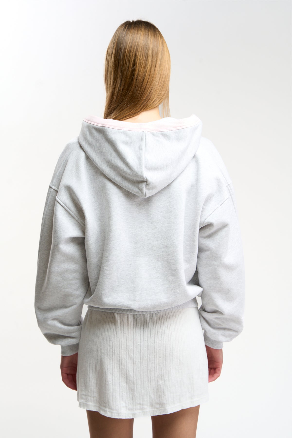 Ribs Grey Melange Zipper