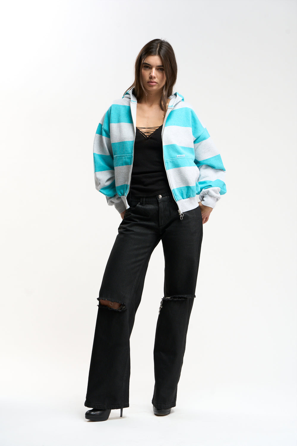 Club Turquoise Zipper
