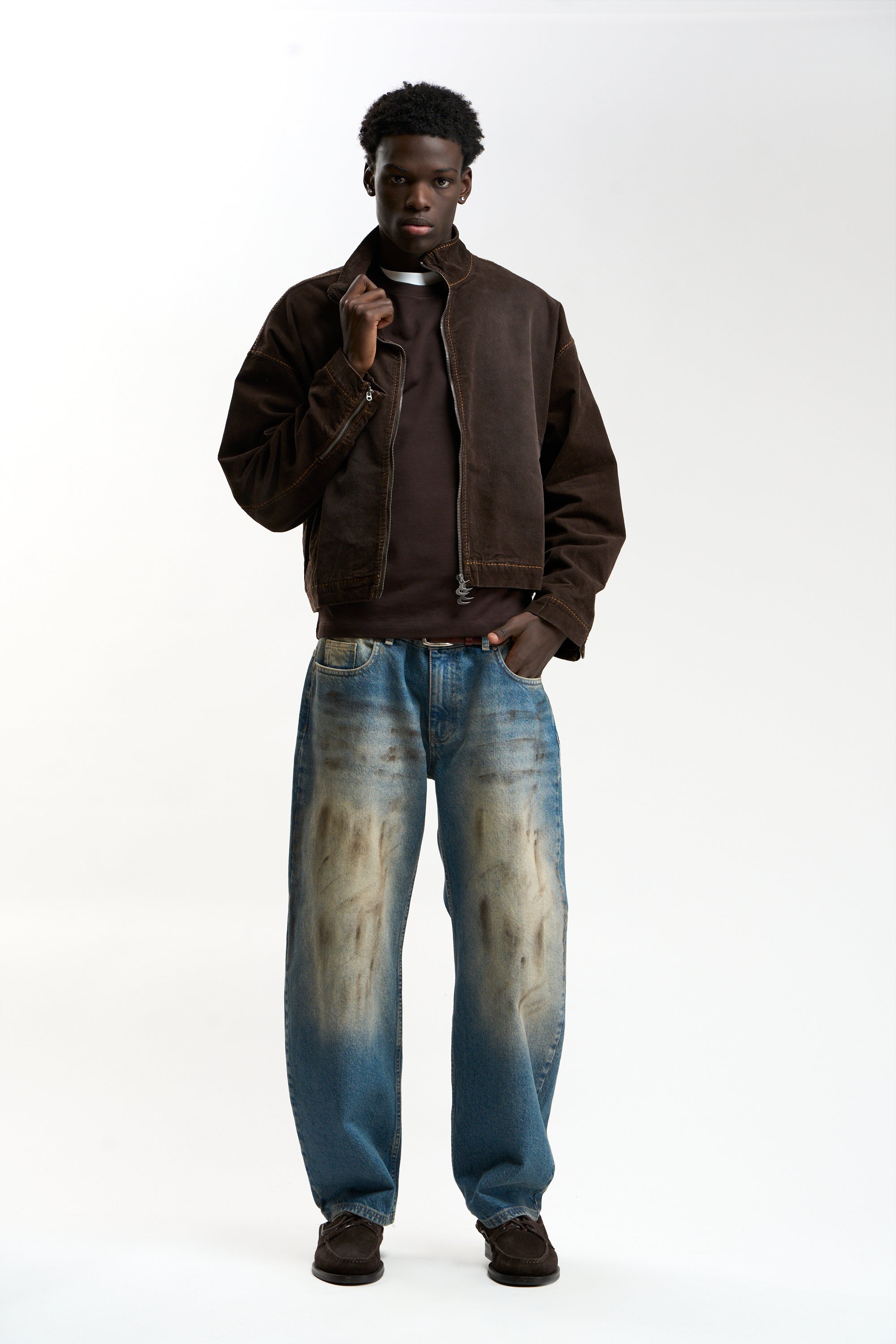 Corduroy Flared Brown Jacket
