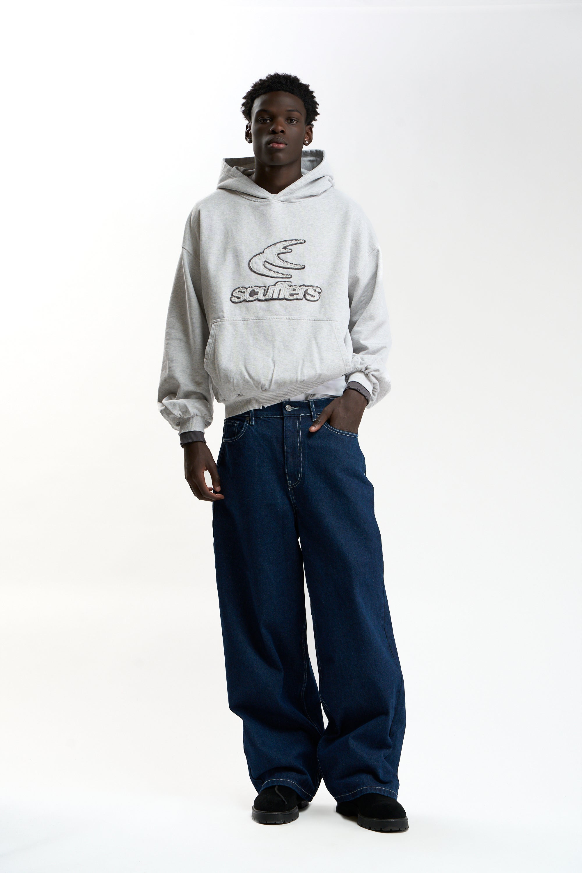 Double Light Grey Hoodie