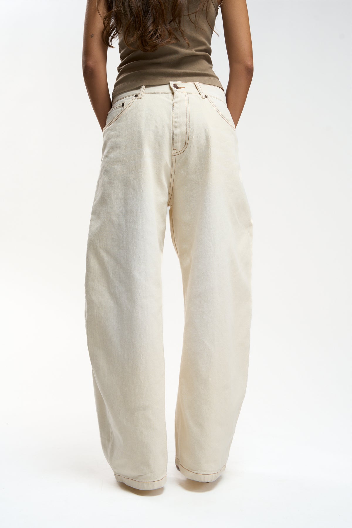 Check Ecru Pants